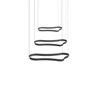 Ideal Lux Waves composition triple suspension lamps black Ideal Lux Waves composition triple suspension lamps black