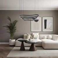 Ideal Lux Waves composition triple suspension lamps black Ideal Lux Waves composition triple suspension lamps black