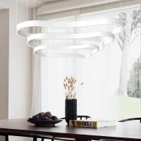 Ideal Lux Waves composition triple suspension lamps white Ideal Lux Waves composition triple suspension lamps white