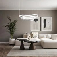 Ideal Lux Waves composition triple suspension lamps white Ideal Lux Waves composition triple suspension lamps white