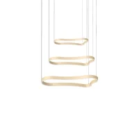 Ideal Lux Waves composition triple suspension lamps gold Ideal Lux Waves composition triple suspension lamps gold