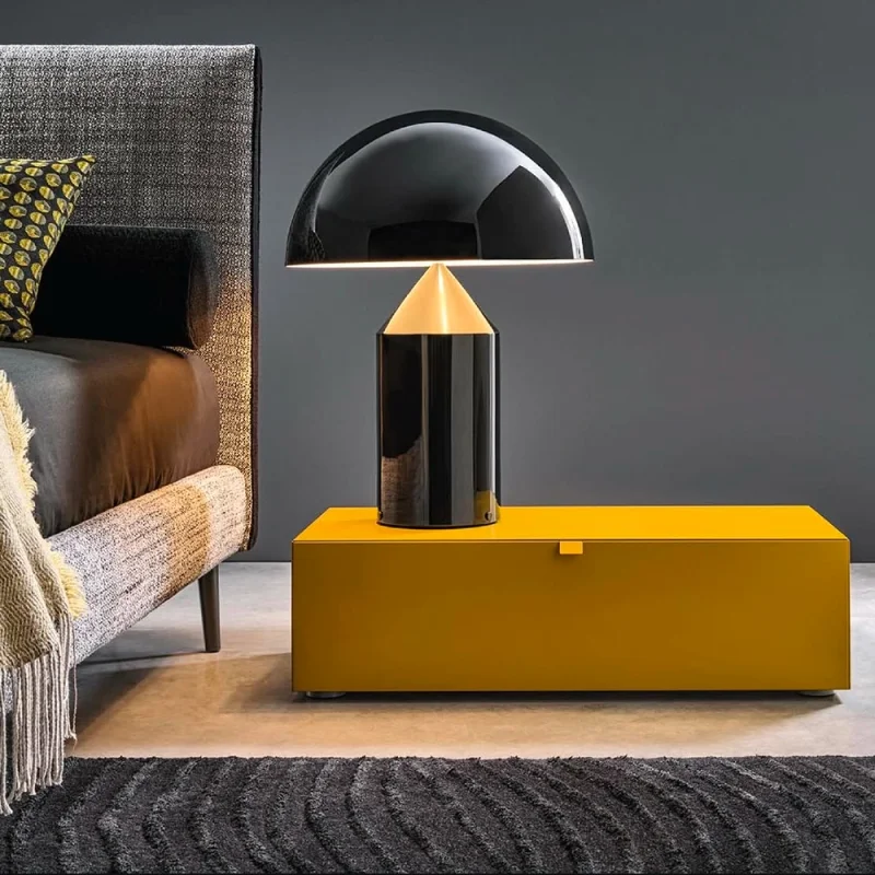 Oluce Atollo 238 small Black Table Lamp | Diffusione Luce