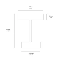 Ideal Lux Toffee lampada da tavolo a batteria per esterni