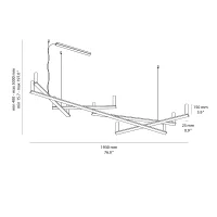 Luceplan Dix Bougies suspension lamp
