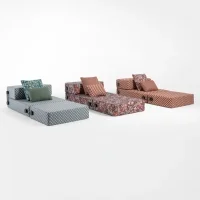 Kartell Trix Outdoor Obi Check transformable pouf Kartell Trix Outdoor Obi Check transformable pouf