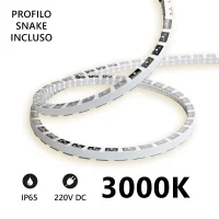 Striscia LED Snake Flex 5M COB 11W/m 220V IP65 profilo flessibile