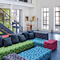 Meritalia La Michetta Pouff 115 modular sofa