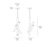 Nemo Tubes 3 suspension lamp