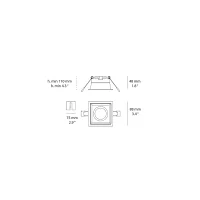 Isyluce Simplie square recessed spotlight GU10
