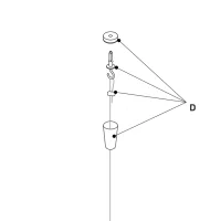 Luceplan Hooks cover-rose for Hope suspension lamp Luceplan Hooks cover-rose for Hope suspension lamp