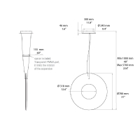 DCW Iris Vertical suspension lamp