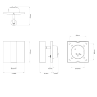 Astro Lighting Enna Recessed Square Switched LED Wall Lamp