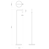 Astro Lighting Enna Floor LED Lampada da Terra Orientabile Con