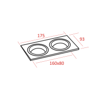 MOLVENO LIGHTING Babel Doppio Faretto Incasso Orientabile Per
