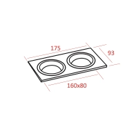 MOLVENO LIGHTING Babel Doppio Faretto Incasso Orientabile Per