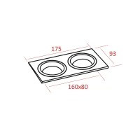 MOLVENO LIGHTING Babel double Adjustable Recessed Spotlight For