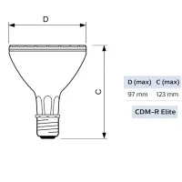 Philips MasterColour CDM-R Elite E27 PAR30L 70W 830 10D 4600lm