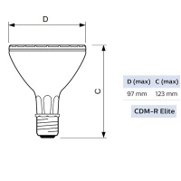 Philips MasterColour CDM-R PAR30 E27 35W 830 10D 2200lm