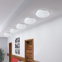 Lampo Wall or Ceiling Lamp 24W Ø33 White Color In Polycarbonate