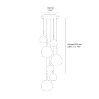 Penta Multiple Composition 7 suspension lamp Glo