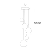 Penta Multiple Composition 5 suspension lamp Glo