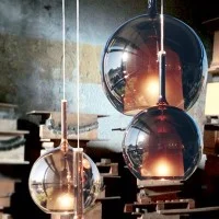 Penta Glo Mini Lampada a Sfera Iconica da Sospensione in Vetro Penta Glo Mini Lampada a Sfera Iconica da Sospensione in Vetro