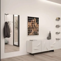 Minotti Chiodo Fisso specchio appendiabiti