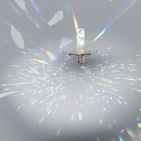 Recessed crystal for optical fibre