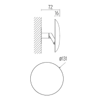 Flos Wall System Back 2 LED Lampada da Parete Regolabile Cromo Flos Wall System Back 2 LED Lampada da Parete Regolabile Cromo