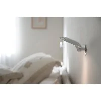 Flos Wall System Back 2 LED Adjustable Wall Lamp Chrome By