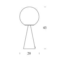 Fontana Arte Bilia Table Lamp With Diffused Light By Gio Ponti