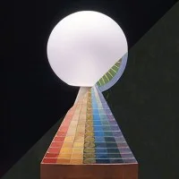Fontana Arte Bilia Mini Table Lamp With Diffused Light By Gio