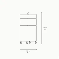 Verpan Barboy mobiletto con ruote