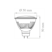 Lampo Lampadina DIK LED Gu5.3 7W 12V 120° Aluminium Alta