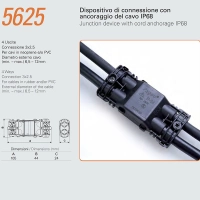 Lampo STEAB IP68 Connection Box 4 WAYS With Cable Cord Lampo STEAB IP68 Connection Box 4 WAYS With Cable Cord