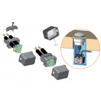 Lampo STEAB Scatola Di Connessione IP68 2 USCITE con ancoraggio