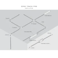 Flos Zero Track Pro alimentazione angolo 90°
