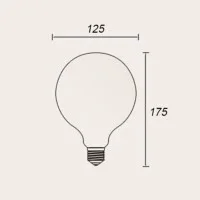 LED Lamp Globe D.125 Copper Rose Half Sphere E27 8W 2700K 806lm