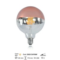 LED Lamp Globe D.125 Copper Rose Half Sphere E27 8W 2700K 806lm