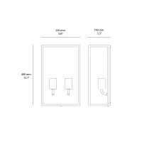 Astro Lighting Messina Twin lampada da parete