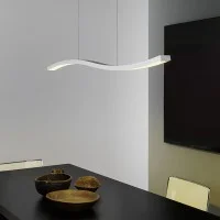 Fontana Arte Serpentine LED 23W White Suspension Lamp With Fontana Arte Serpentine LED 23W White Suspension Lamp With