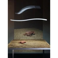 Fontana Arte Serpentine LED 23W White Suspension Lamp With Fontana Arte Serpentine LED 23W White Suspension Lamp With
