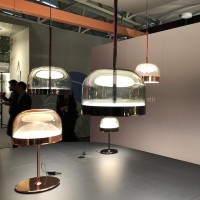 Fontana Arte Equatore LED Glass Table Lamp By Gabriele and