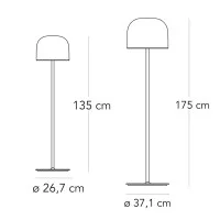 Fontana Arte Equatore Piantana LED Lampada da Terra In Vetro By