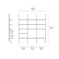 Pallucco Continuous modern living room bookcase