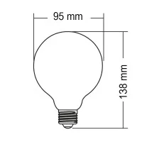 LED Lamp Globe D.95 Chrome half sphere E27 5,5W 2700K 600lm