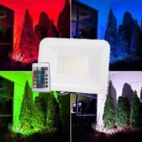 Lampo FLAT Faretto LED RGB 30W Bianco Orientabile Con