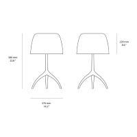 Foscarini Lumiere XXS and XXL table lamp