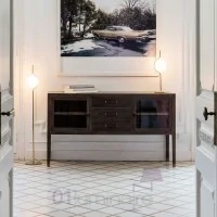 Faro LE VITA Floor Lamp Gold In Aluminum and Opal Crystal