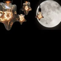 LED Curved Vintage Bulb STAR Shape E27 3W Smoky Gray Glass